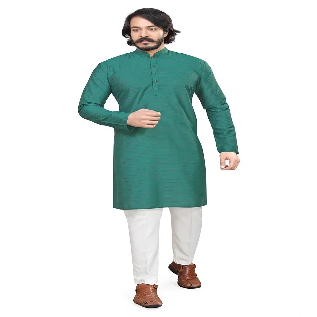  Зеленый мужской дизайн Kurta для ИД и свадьбы Salwar Kameez коллекция в индийском Пакистанском Стиле