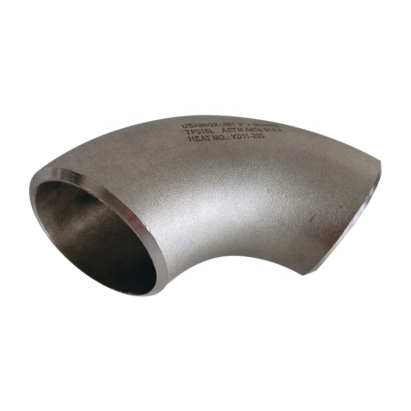 Фитинги для стыковой сварки оптом 304 316 нержавеющая сталь BW LR длинный радиус 90 градусов Sch10 Sch40 бесшовный локоть