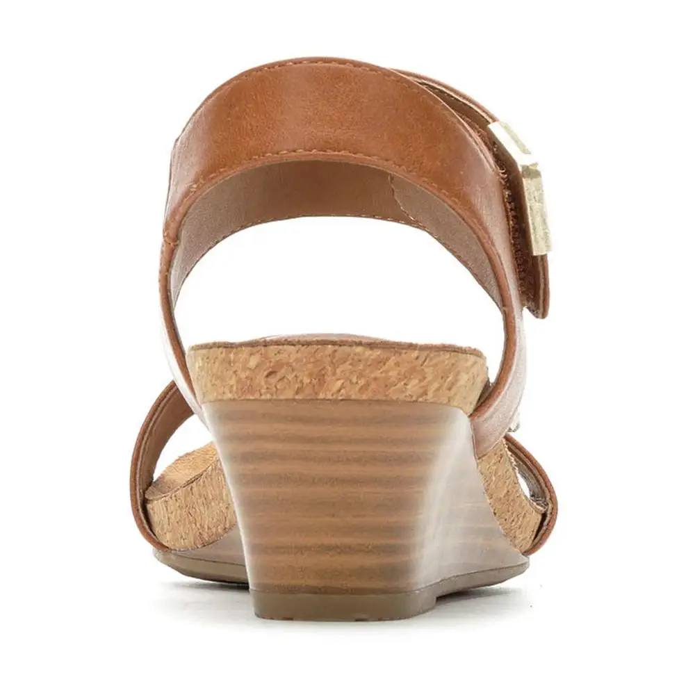 ladies fancy design high heel straps open toe wedges sandals shoes (LAJWG0017)