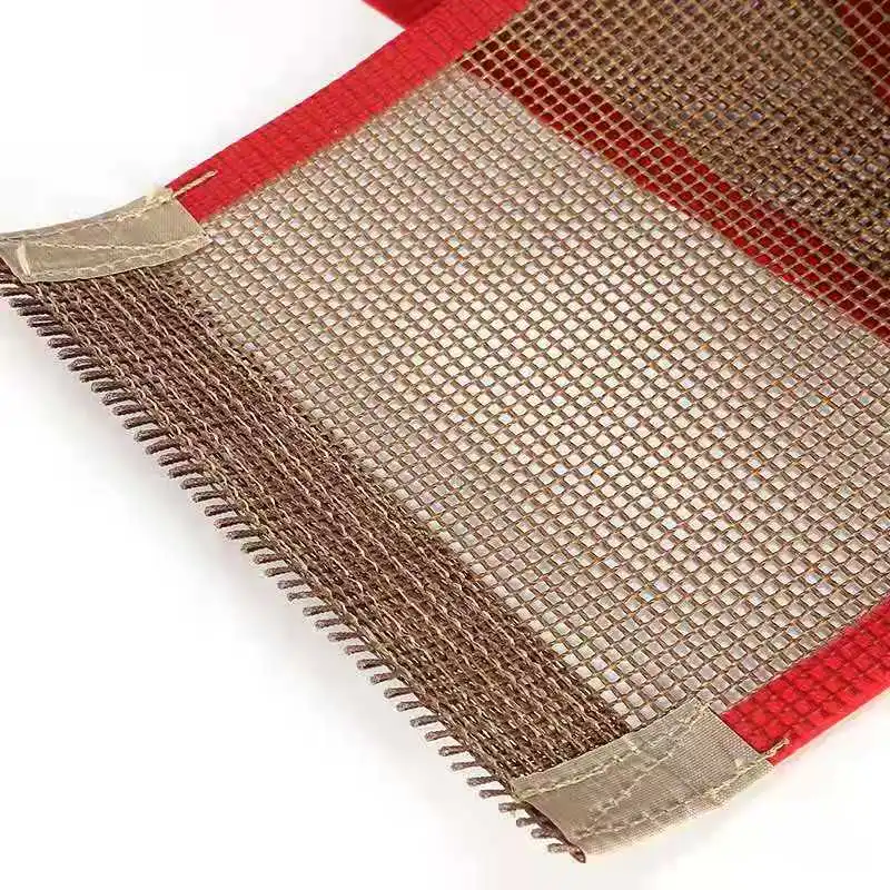 PTFE Coated Open Mesh Conveyor Belt For Textiles Dryers in 4*4mm Mesh Size