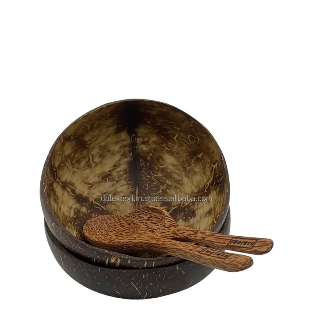 Coconut bowl shell special design wholesales customized package disposable dinnerware