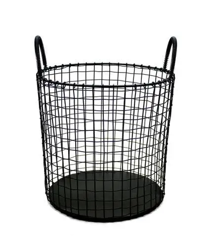 Круглая металлическая корзина из проволочной сетки корзины для хранения ручной работы декоративная большая белья