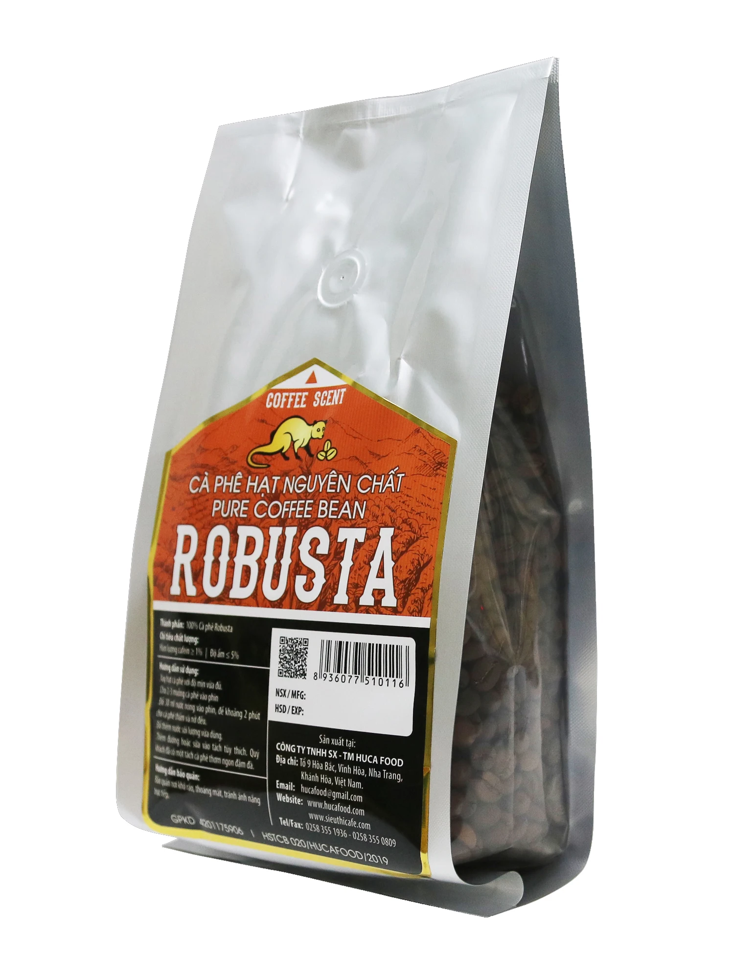 OEM ODM частная торговая марка-Золотой васель Pure Robusta Vietnam средний жареный оптовая продажа кофе HucaFood
