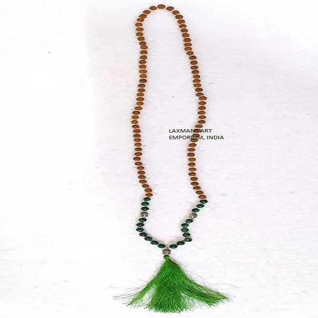 seven chakra hindu prayer rudraksha beaded mala for meditation