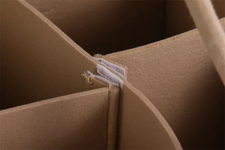 Wholesale Nursery Diaper Tote Bag Large Portable Car Travel Organizer Gray Felt Basket Baby Diaper Caddy