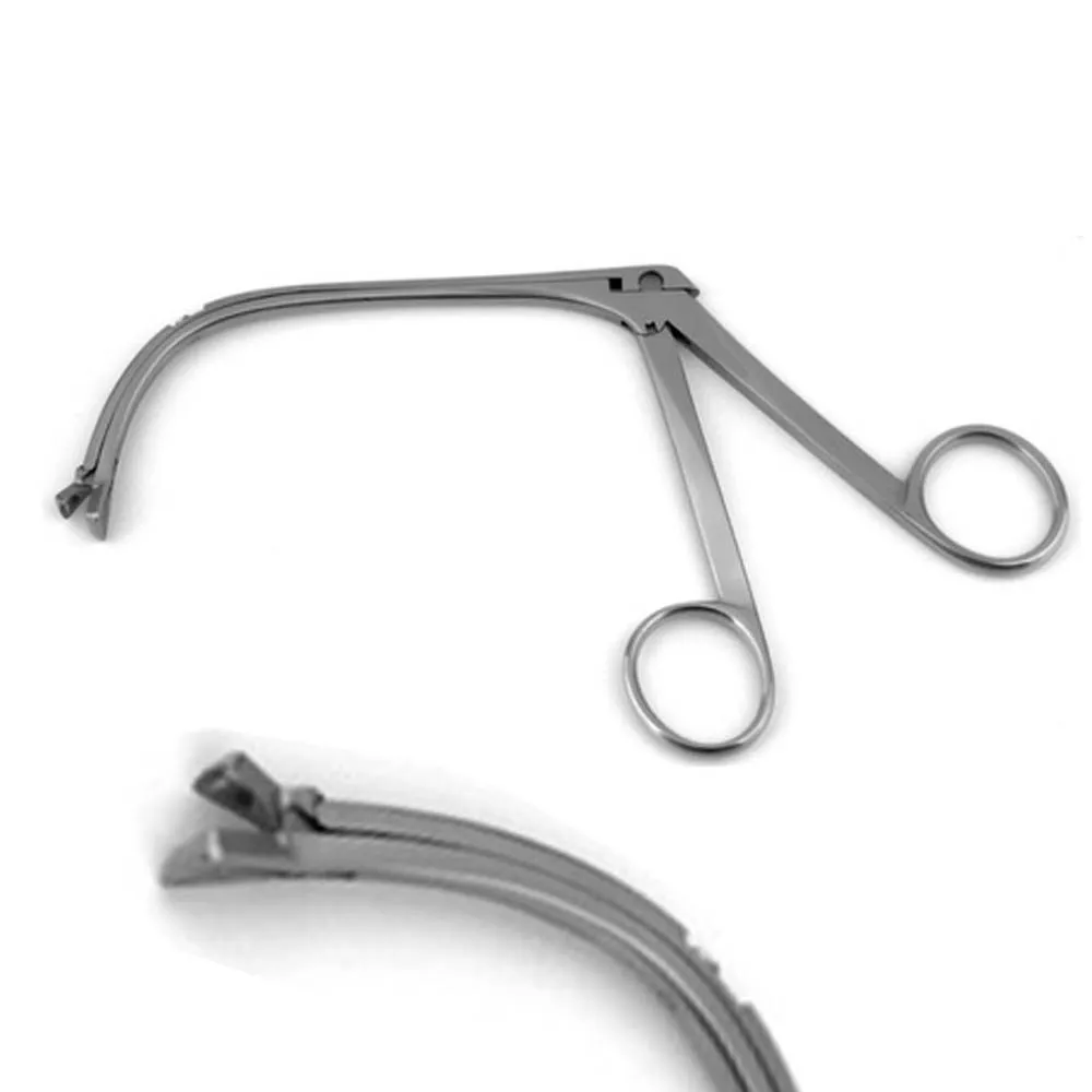 King Adenoid Punch Forceps  Triangular Jaw And Strongly Curved Shaft  6.0 Mm Upper Jaw And 7.0 MM Lower Basket  Shaft 4