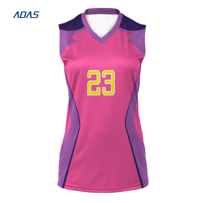 Wholesale Custom Made Women Short Sleeve Sublimation  High Quality Volleyball Uniform Jersey Quick Dry Breathable Custom Design