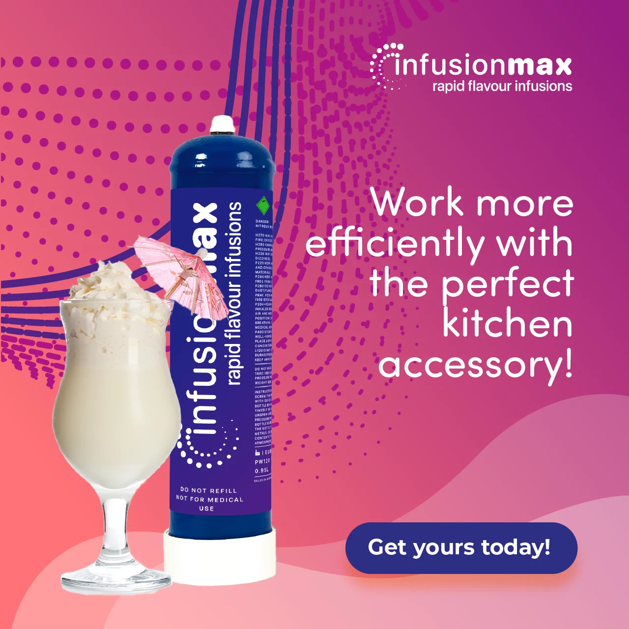 Известный оптовый продавец InfusionMax канистра N2O для взбитого крема по лучшей