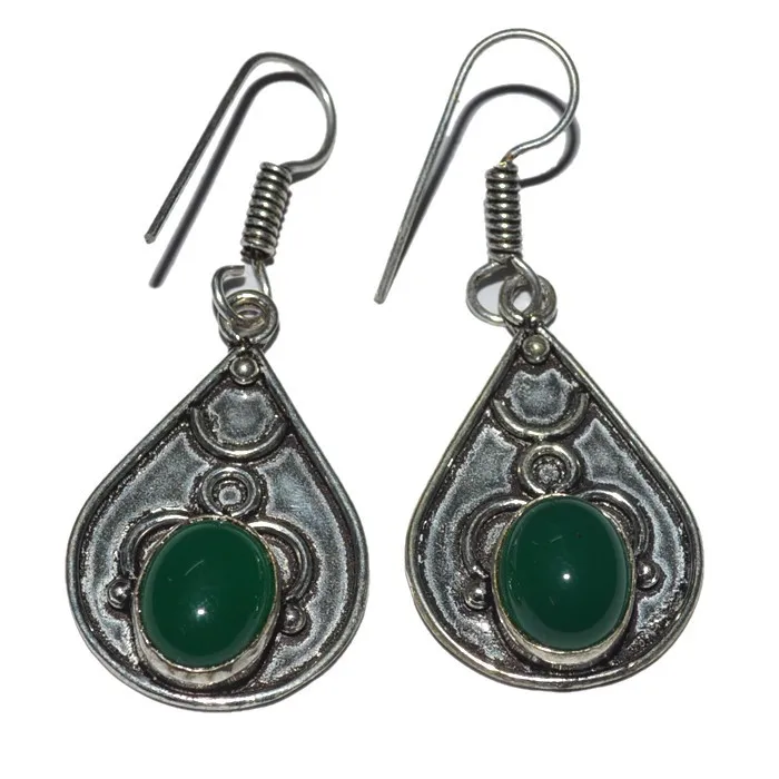 Buy fashion Green Onyx Accents Earrings