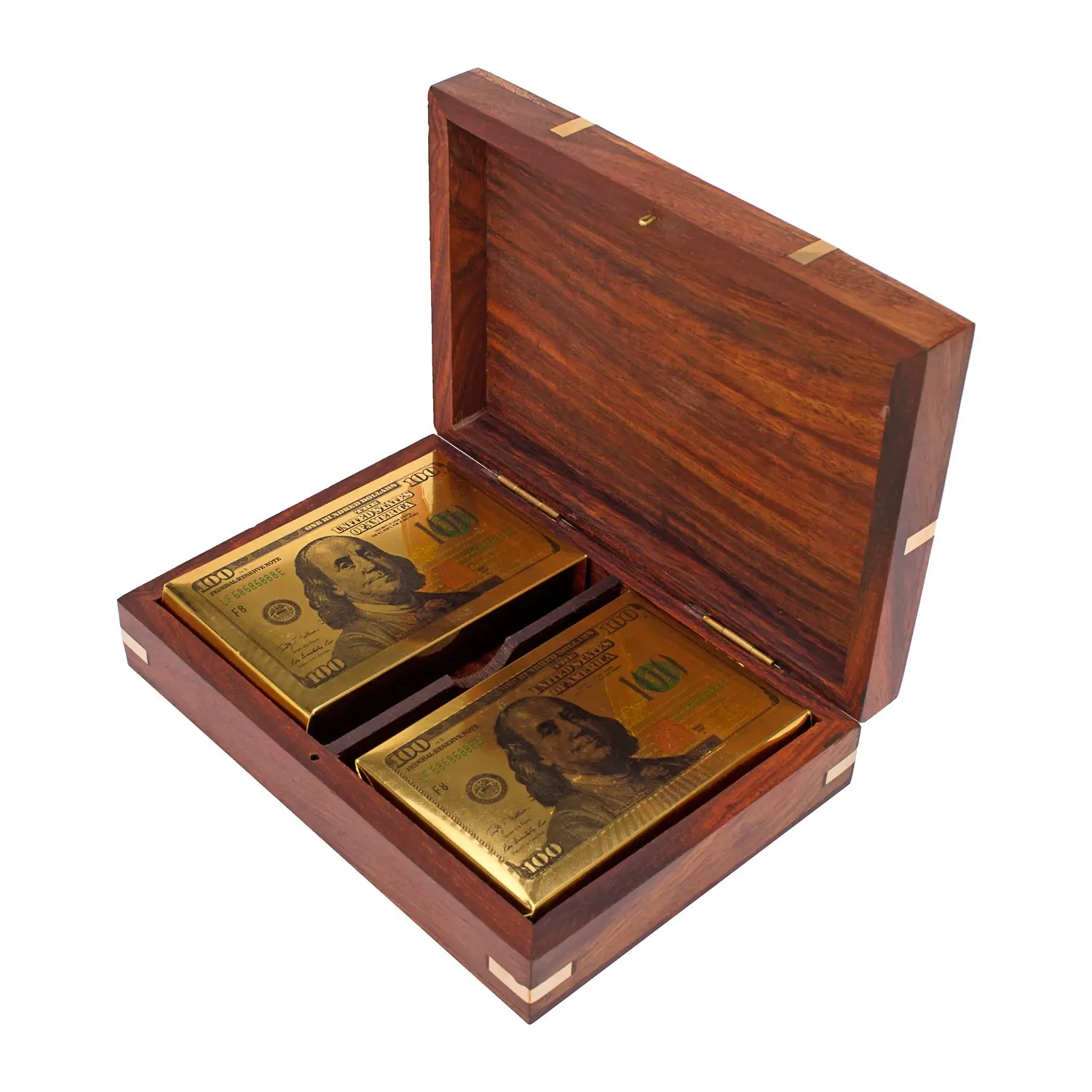 High quality wooden playing card box 100% natural handmade playing cards box