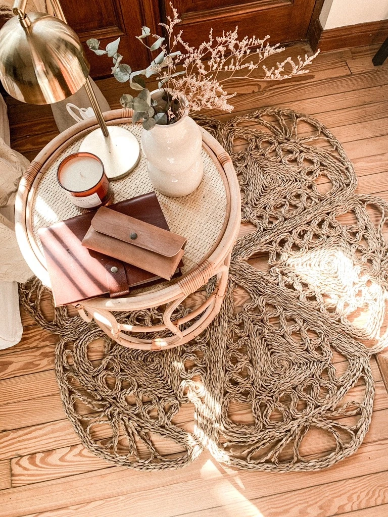 Тканые коврики специальный дизайн вьетнамский ковер из водорослей/коврики экологически чистые украшения для стола/домашнего ремесла поставщик