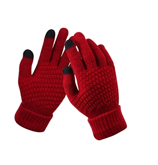 Dexam Professional Premium Quality Winter warm Stretchy Touchscreen Gloves Washable Women Knit Thermal Soft Lined Elastic Cuff