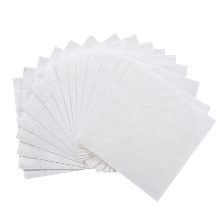 Hot Selling Custom Printed Recycled 40*40 Paper Napkins Tissue For Restaurants With Logo Print