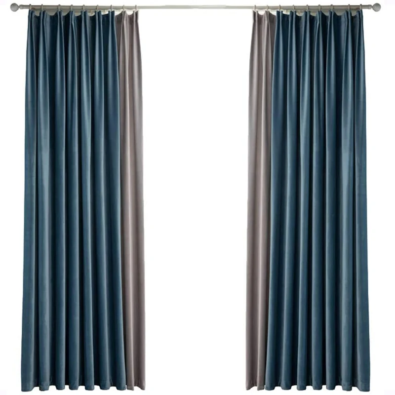 Pencil pleat curtain,insulated,Energy saving,Soft Thick stitching ,Nordic simplicity and modernity Bedroom