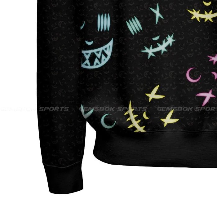 High Quality Sublimation Smile Now Graphic Design Sweatshirts Manufacture Custom Design High Quality Crew Neck Sweatshirts