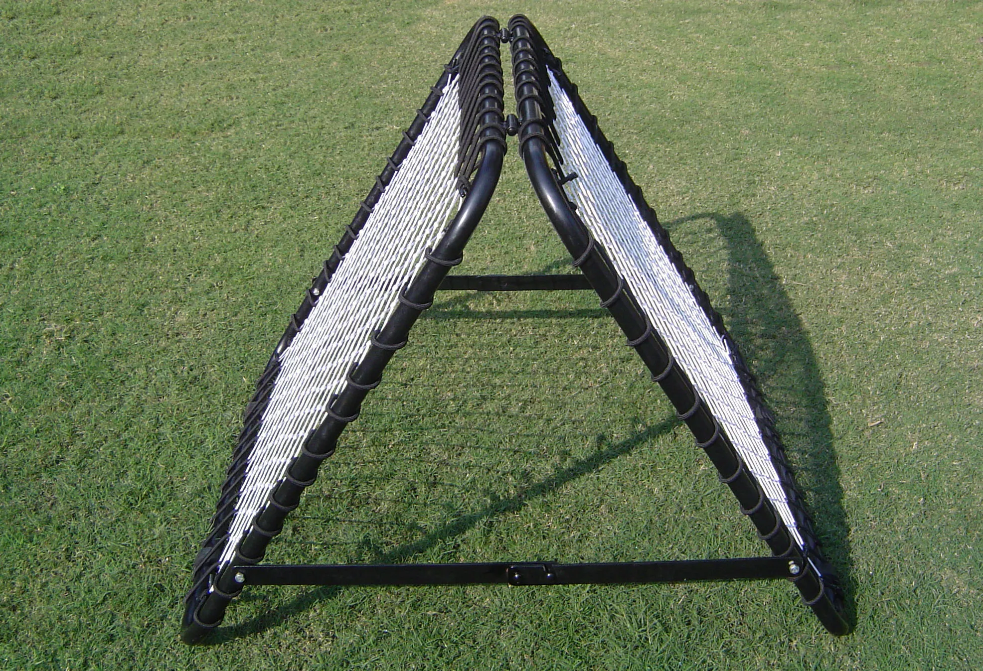 Pepup Double Soccer Rebounder /  Tchoukball with PP net, Mild Steel, Football Soccer Sports Training Reflex 88x88 cms