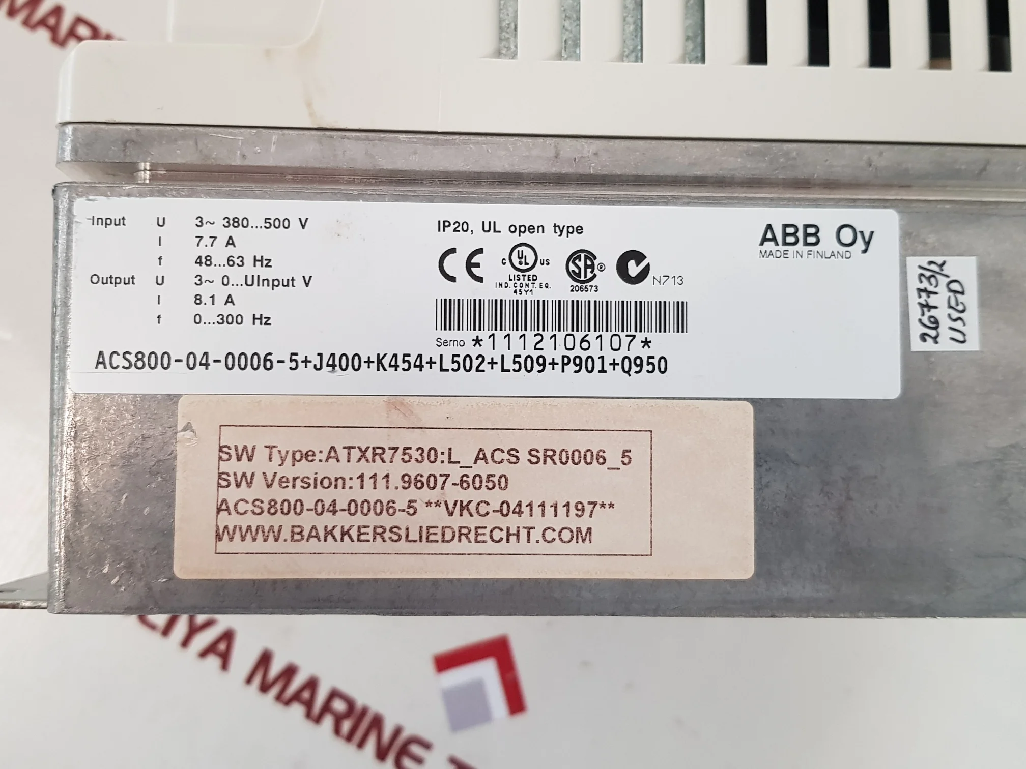 Acs800-04-0006-5+ J400+ K454+L502+L509+P901+Q950 Drive Module