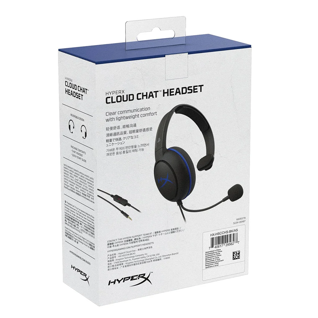 Hyper x Cloud Chat Gaming Headphones With Mic For Gaming Headset Earphone Wired Gamer Headphone Stereo Sound Headset