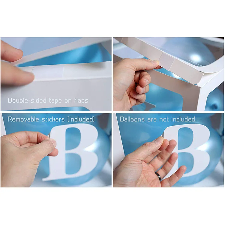 Partycool DIY Wedding Birthday Party Backdrop Decoration Transparent LOVE Box Ballon Wedding Balloon Box