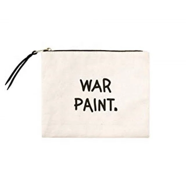 Custom Small Eco-Friendly Zipper Make Up Pouch mini nylon cosmetic pouch Recycled Plain Cotton Canvas Makeup Cosmetic Bag