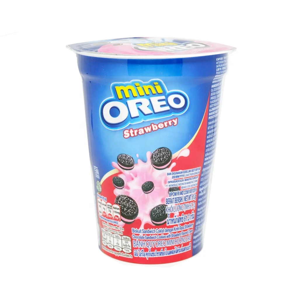 Mini Oreo Biscuit strawberry  61,3 g ~ Wholesale Biscuits ~ Wholesale Oreo