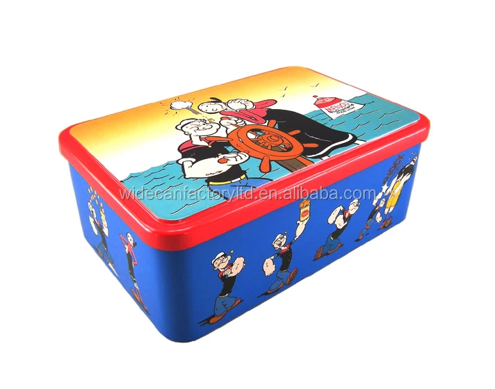 
Custom high quality colorful printing cute rectangle aluminium metal tin Can box 