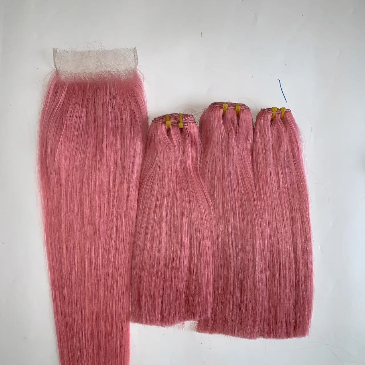 Super double 10A bone straight hair pink color 100% Remy  Vietnam human hair from Livihair Vietnam