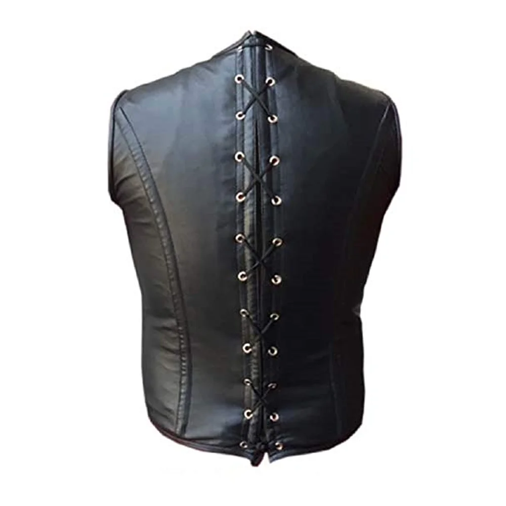 High Quality Stylish Classic Design Leather Vest For Men / Latest Model Comfortable And Breathable Leather Vest