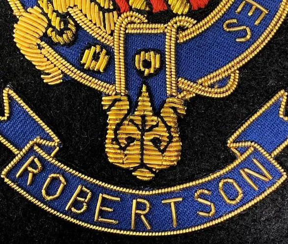 OEM Custom Logo Embroidered Blazer Cloth Pin Badge 45 mm Business Time Handmade in Factory Price