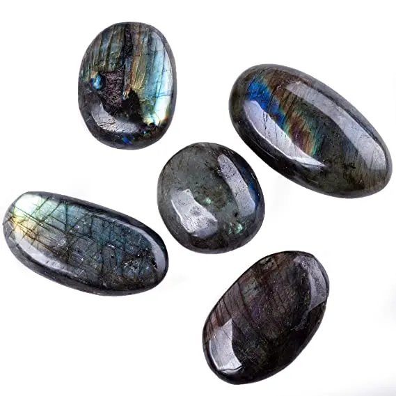 Оптовая продажа высококачественный лабрадорит ручная полировка пальмовый камень