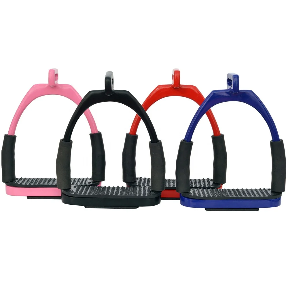
OFFSET EYE FLEXI SAFETY IRON STIRRUPS OPTIMUM LEG POSITION BLACK HORSE STIRRUPS 