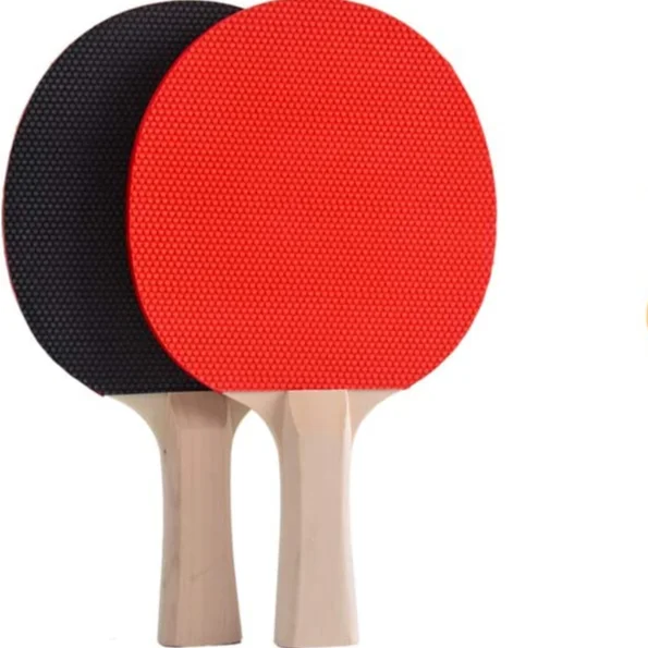 set of 2 wooden table tennis racket with balls table tennis racket with customize design and size