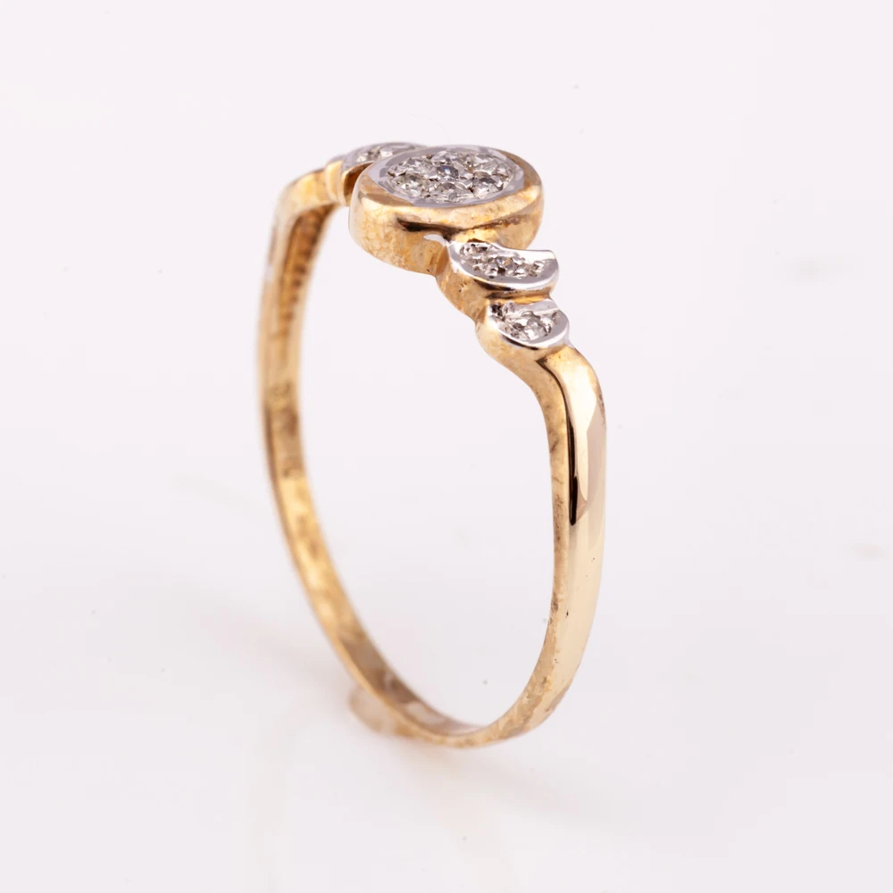 Модное кольцо премиум класса с минималистичным бриллиантом серебро 925 пробы позолотой 14 карат заводская цена продукт из Таиланда