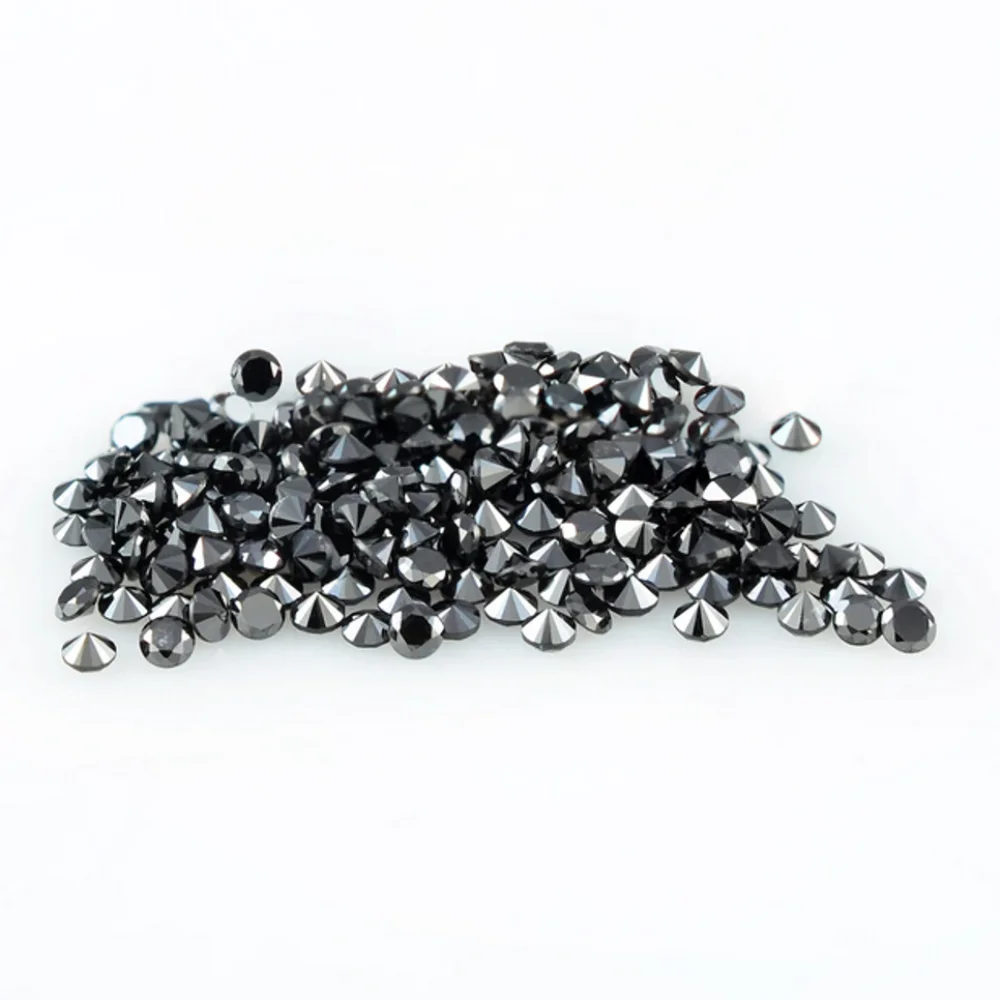 1.5 mm to 2.00 mm Size Finest Quality Black Diamonds Round Shape 1 carat black diamond price loose black Diamonds