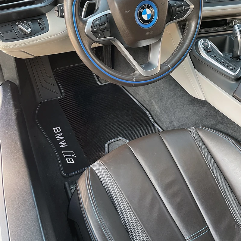 
Luxury embroidered composite carbon fiber car mats 