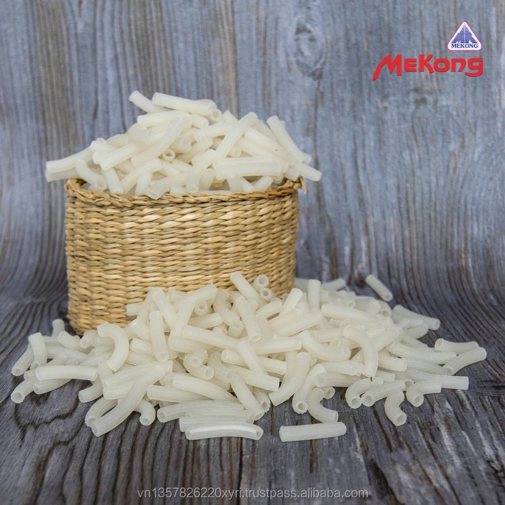 Healthy Rice flour cassava Low Salt Low Sodium Short Macaroni  White Color made in Vietnam Manufacturer Macaroni Rice Pasta