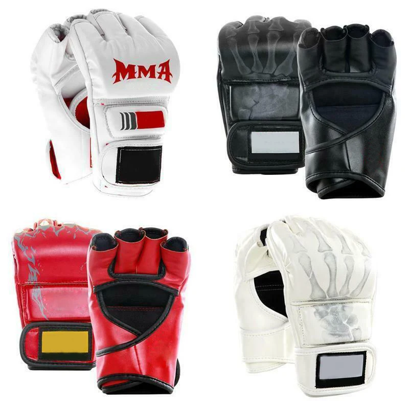 OEM Service Men Punching MMA PU Boxing Gloves Pakistan Made Best Price Men Half Finger MMA Gloves For Sale