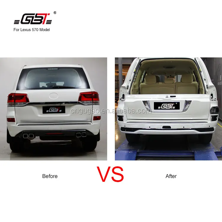 GBT body kit PP material rear bumper lip spoiler year 2016 for Lexus 570 M Model