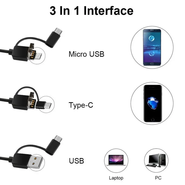  IP67 HD цифровой ушной эндоскоп Отоскоп 3 в 1 USB
