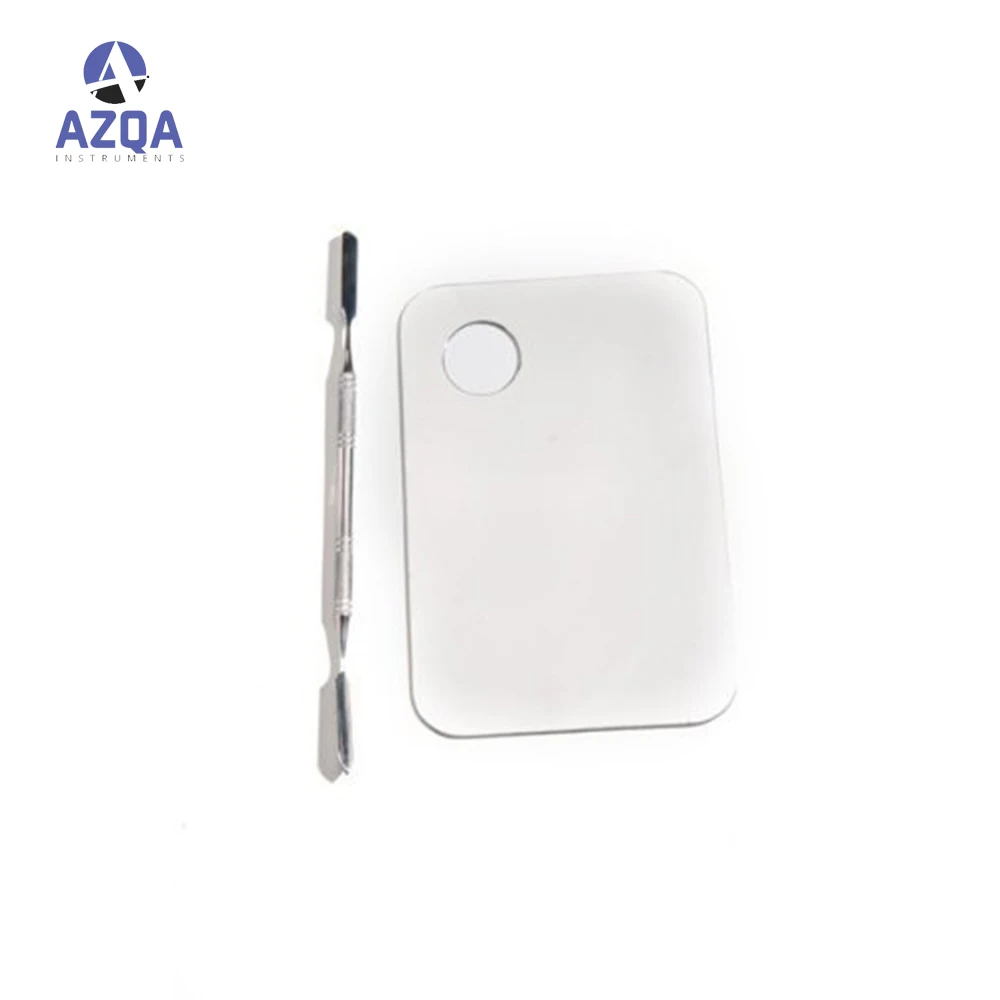 Rounded Shaped Make-up mixing Pallet With Ring and 4 hole for color mixing walls Plate Makeup Palette Foundation Mixing Tray