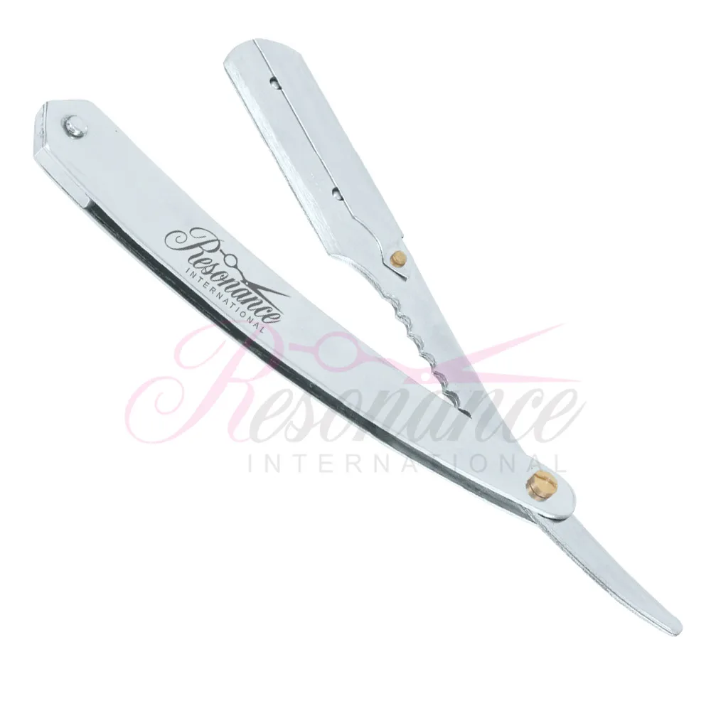 
Professional Barber Shaving Razor Black Straight Razor Folding Shavette Knife With 10 Blades 