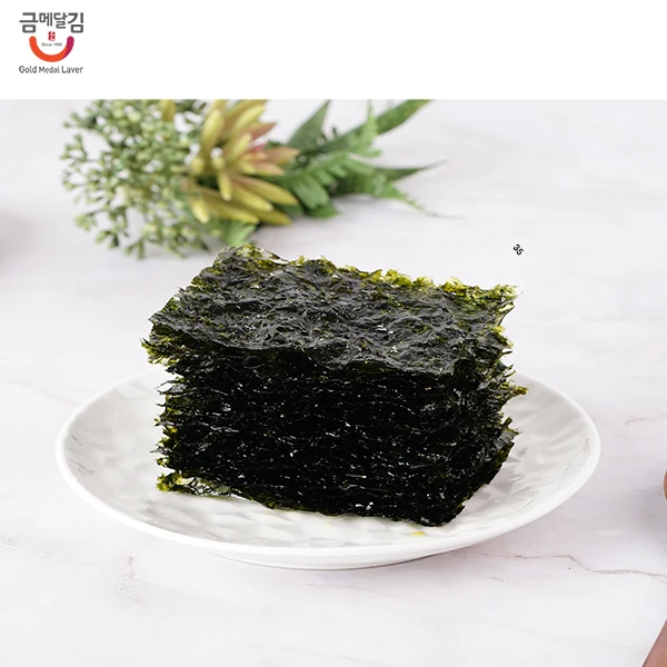 HIGH QUALITY Korean Organic Omega 3 Crispy Seasoned Roasted seaweed laver Delicious Nori Seaweed Snack