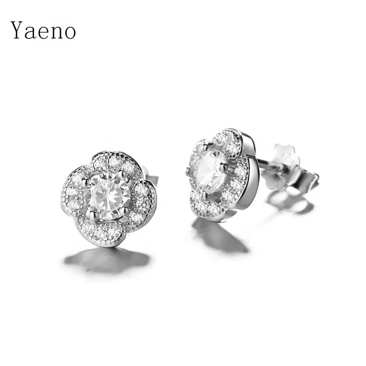 Распродажа, серьги из стерлингового серебра 925 пробы с четырьмя листьями для женщин