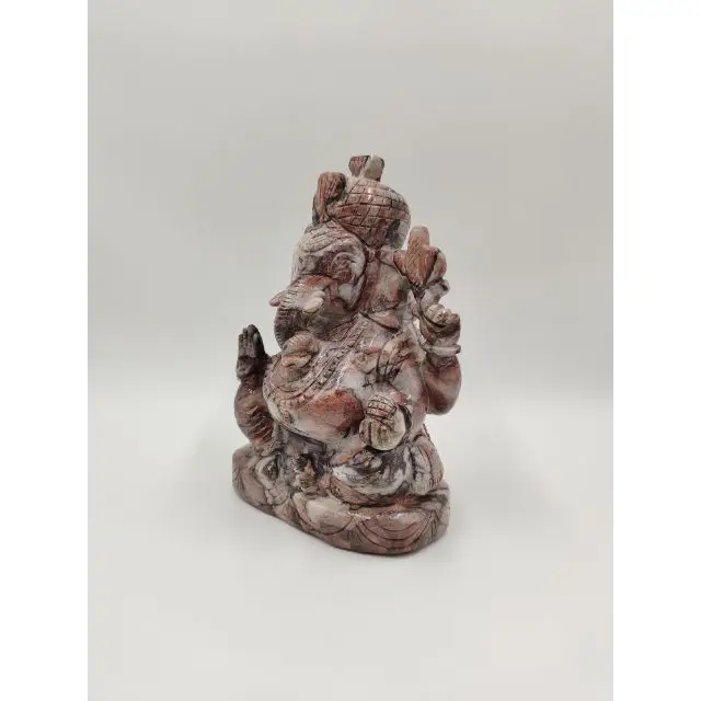 Porcelain Jasper Ganesha  Hand Carved Ganesh Idol For Home Decor Red Jasper Ganesha Figurine Home Decor Statue
