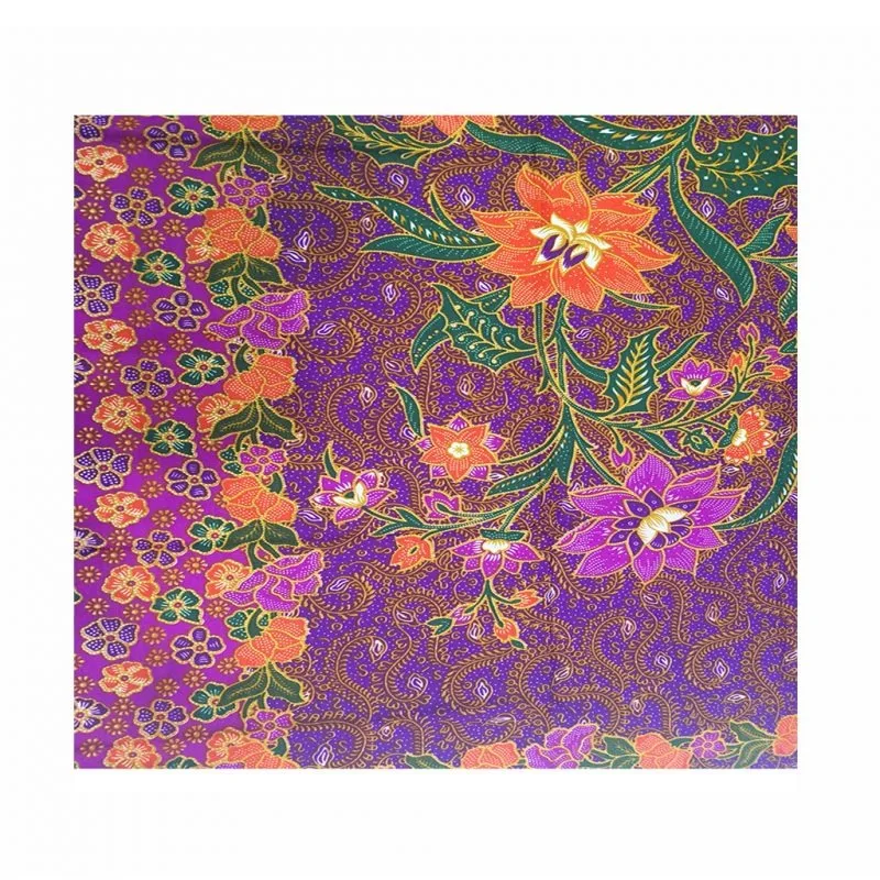 
Wholesale Malaysia Batik 100% cotton fabric machine print with floral design pattern 