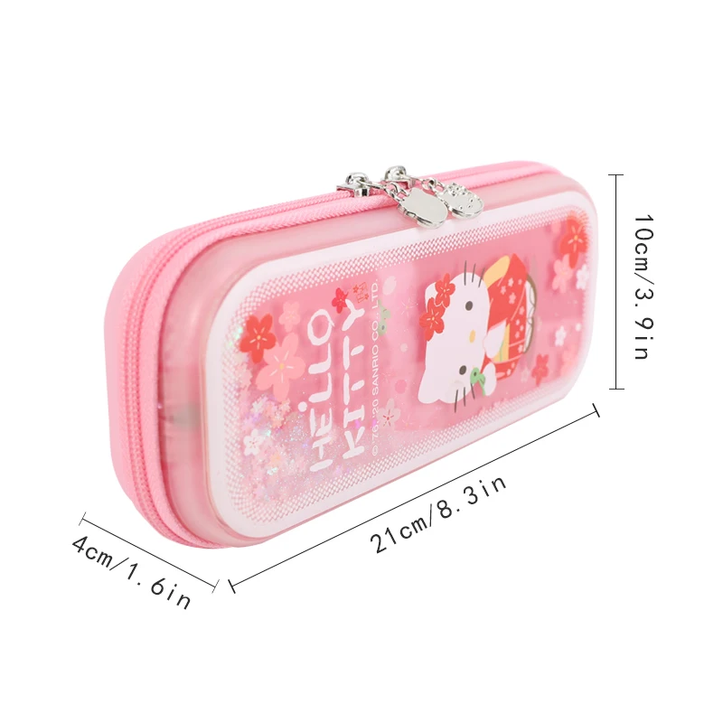 Пластиковый милый многослойный пенал TOPSTHINK Hello kitty с сыпучим