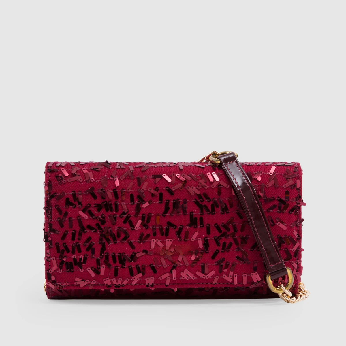 2022 Hot Design! Sexy Women Glitter Sequins Evening Crossbody Shoulder Bag with Gold Chain, OEM Available