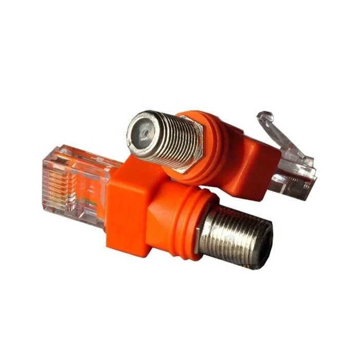 RJ45 male to RF female Adapter For RJ45/RF Tester, RJ45 To RF Connector, F-Type RF Female To RJ45 Male Coaxial Coupler Adapter