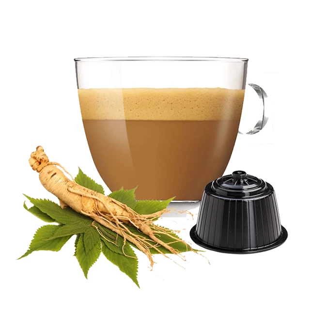 MINI BOX 32 DOLCE GUSTO COMPATIBLE CAPSULES. GINSENG COFFEE. Flavored Coffee. Duetto Coffee Italian Roasting