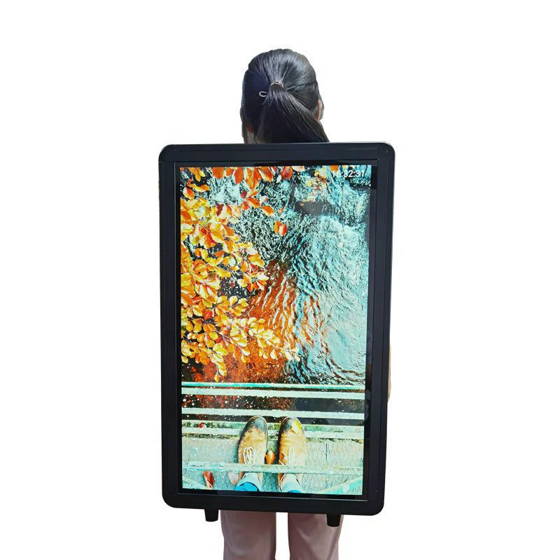 New Outdoor Waterproof Multifunction Backpack With LCD Display Aluminium Billboard for Walking